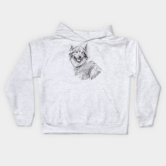 Eurasier - Line Art Kids Hoodie by Fusti